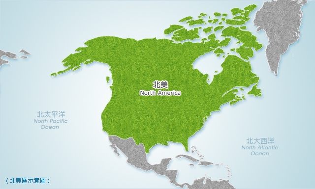 北美地區地圖