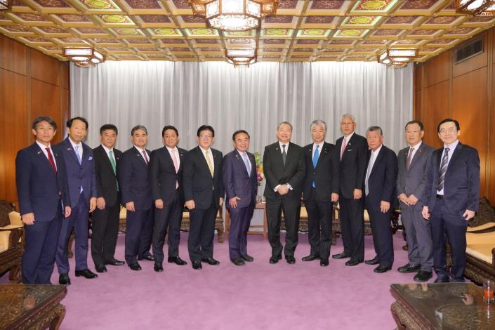 圖說一：外交部常務次長俞大㵢歡迎日本「自民黨熊本國會議員訪台團」一行。 