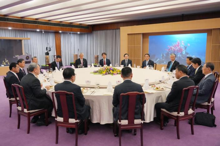 圖說二：外交部常務次長俞大㵢午宴日本「自民黨熊本國會議員訪台團」。 