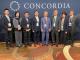 圖說﹕衛生福利部長薛瑞元（右四）率團赴紐約出席Concordia年度峰會合影，我國駐紐約辦事處大使李光章（右三）陪同出席。
