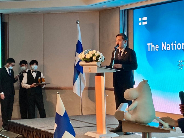 圖說一：外交部政務次長李淳於芬蘭國慶酒會開幕式致詞。