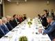 圖說四：蕭副總統當選人與立陶宛國會友台小組主席馬瑪竇（Matas Maldeikis）等友台議員午宴。