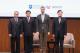 圖說一：外交部常務次長陳立國（左二）、立陶宛前外交部長藍柏吉斯（Gabrielius Landsbergis，右二）、遠景基金會董事長陳唐山（右一）及執行長賴怡忠（左一）合影。