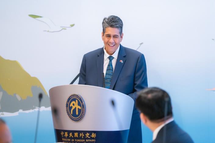 圖說三：帛琉總統惠恕仁（Surangel S. Whipps, Jr.）致詞。