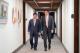 圖說一：外交部長林佳龍歡迎日本前經濟安全主管大臣小林鷹之眾議員。