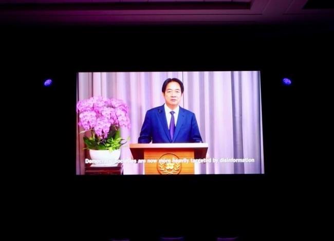 圖說一：賴清德總統於Concordia年度峰會發表預錄演說。