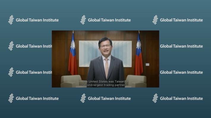 圖說一：外交部長林佳龍以預錄影片方式在「全球台灣研究中心」（GTI） 2025年會上發表主題演講。