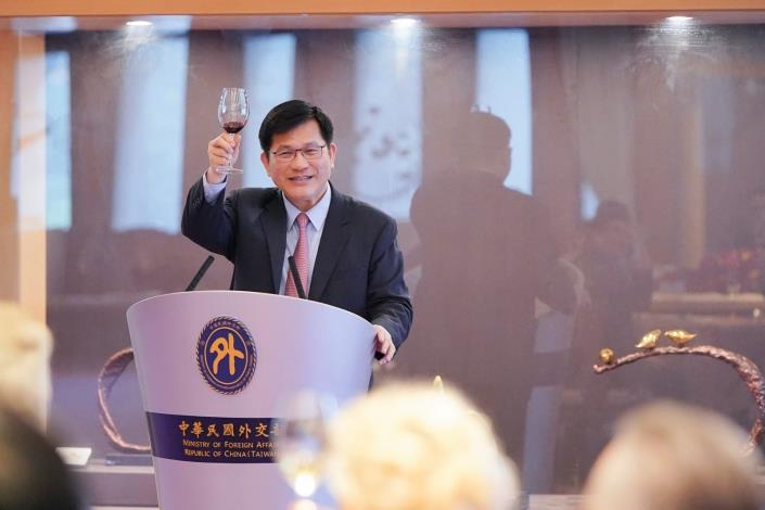 圖說一：外交部長林佳龍致詞歡迎澳洲跨黨派國會議員團訪台。