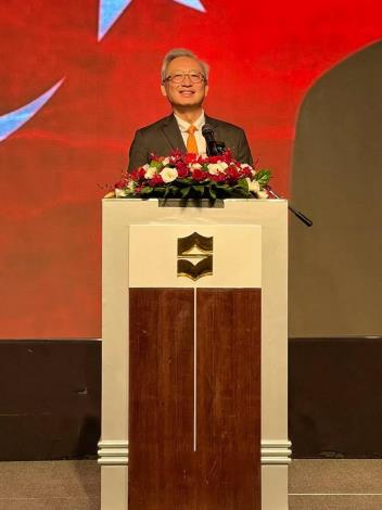 圖說二：外交部政務次長吳志中出席土耳其國慶酒會並致詞。