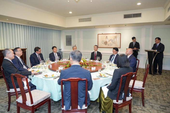 圖說二：外交部長林佳龍於宴前致歡迎詞。