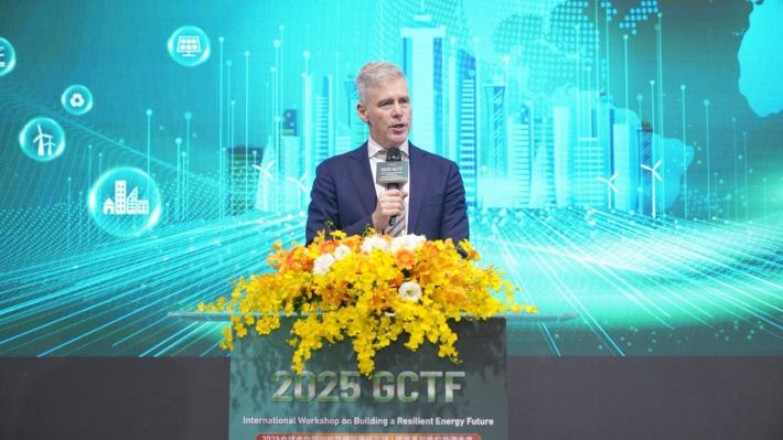 圖說二：澳洲辦事處代表馮國斌（Robert Fergusson）代表「全球合作暨訓練架構」（GCTF）夥伴國於開幕致詞。