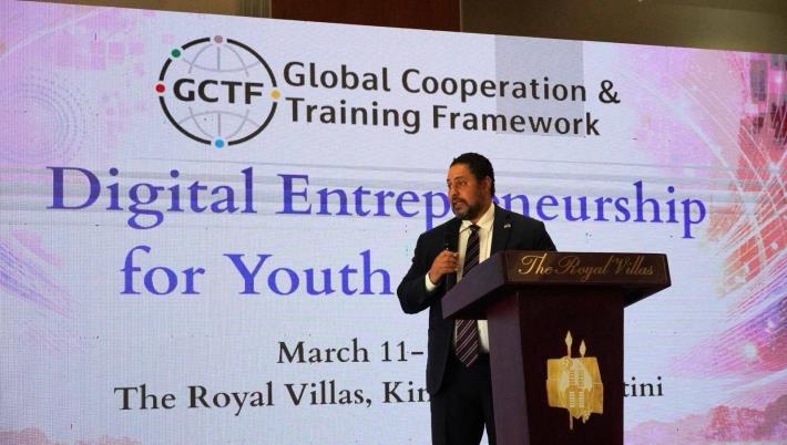 圖說四：美國駐史瓦帝尼王國代辦Marc Weinstock致詞。