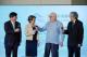 圖說二:蕭美琴副總統與波蘭前總統華勒沙(Lech Wałęsa)、外交部長林佳龍及臺灣亞洲交流基金會董事長蕭新煌共同祝酒。