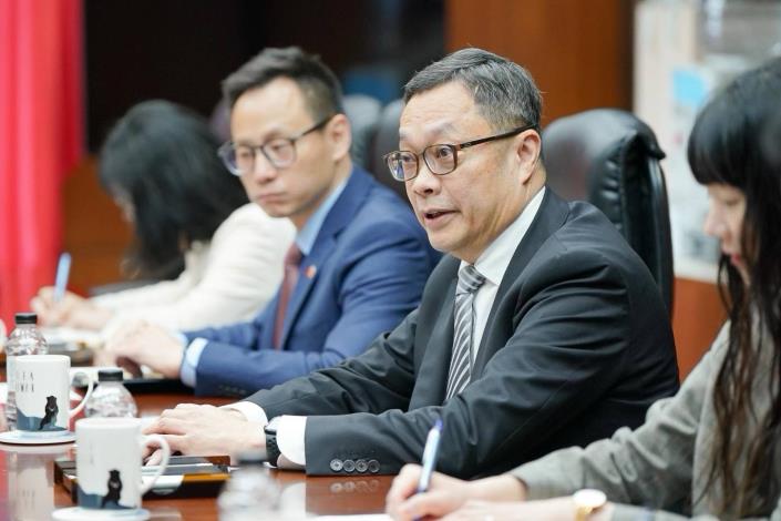 圖說一：外交部政務次長陳明祺歡迎「加拿大聯邦參議員訪問團」。
