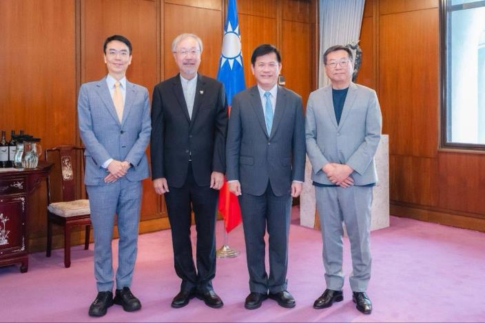 圖二：外交部長林佳龍和3位新任無任所大使合影。