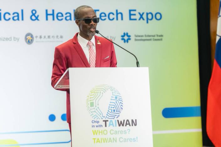 圖說五：聖克里斯多福及尼維斯衛生部次長Curtis Martin致辭強調台灣應在WHA擁有席位。