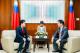 圖說二:外交部長林佳龍(右)與瀧波宏文參議員(左)交換意見。