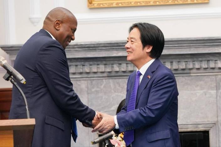 圖說一：史國總理戴羅素（H. E. Russell Dlamini）此次訪台晉見賴清德總統。