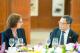 圖說二:外交部政務次長陳明祺(右)與加拿大國安事務訪問團共同團長莫瑪塔(Marta Morgan,左)交流。
