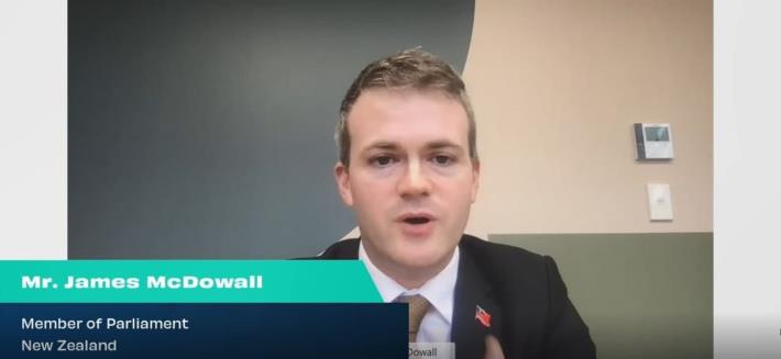 圖說五：紐西蘭國會議員馬克杜威爾（James McDowall）致詞
