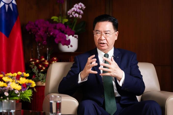 圖說二：外交部長吳釗燮呼籲民主國家支持台灣，共同嚇阻中國入侵台灣。
