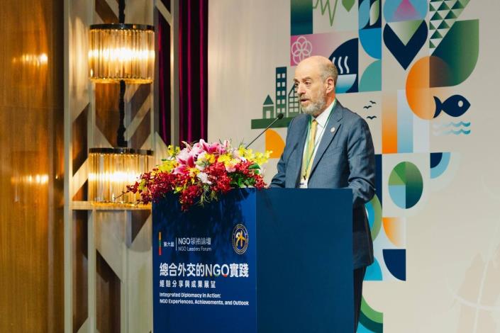 圖說二：WeWorld主席奇耶薩拉（Marco Chiesara）發表主題演講。