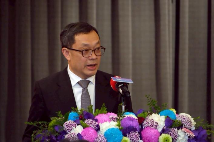圖說二：外交部政務次長陳明祺致詞。（照片來源：中央廣播電台提供）