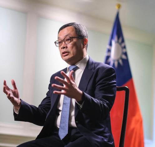 圖說二：外交部政務次長陳明祺說明台灣人民堅拒「一國兩制」，並珍惜得來不易的民主自由。