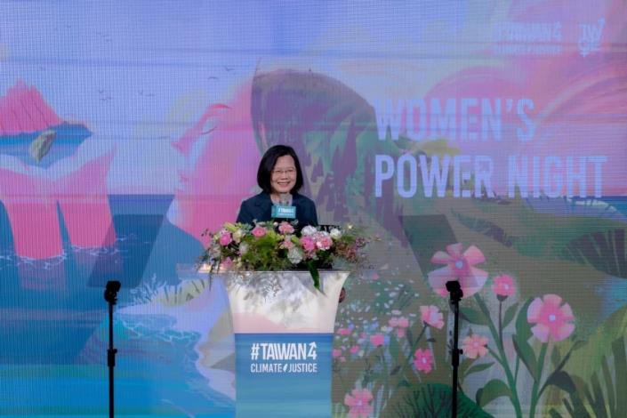 圖說一：蔡英文總統透過網路直播，向全球社群宣示台灣將持續深化推動性別平等。