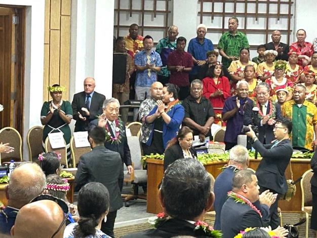1.Presidential special envoy and Deputy Minister Tien attends the inauguration of Marshall Islands President Heine on behalf of the Taiwan government.