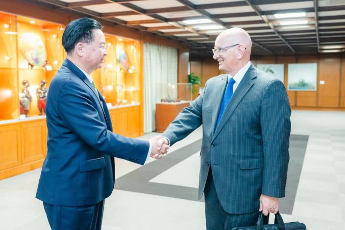 1. Minister Wu (left) welcomes Chair Neumann (right).