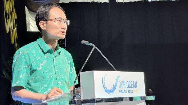 1. During the OOC plenary session entitled “Achieving a Safe, Just and Secure Ocean,” Deputy Minister Tsai expresses Taiwan’s commitments concerning ocean conservation.