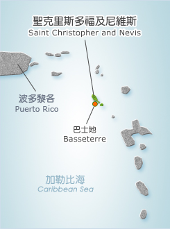 Federation of Saint Christopher and Nevis Map